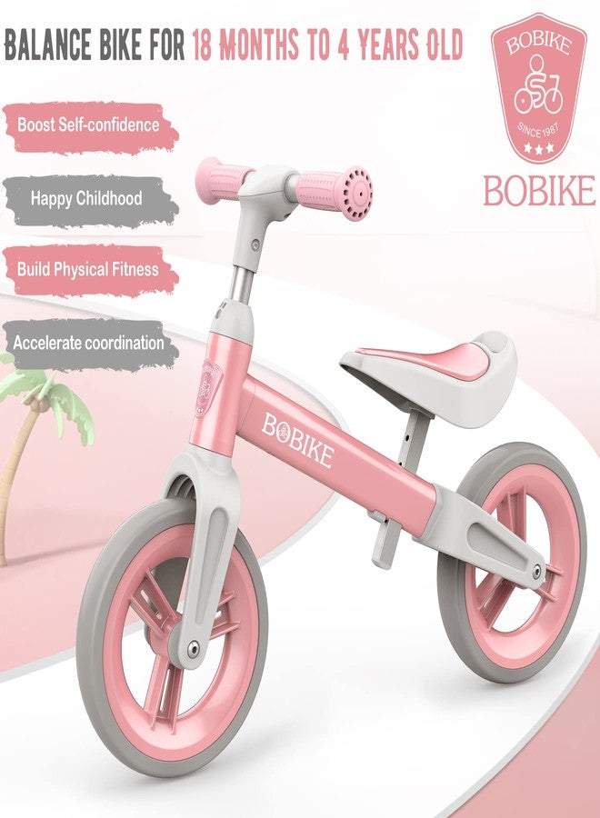 Bobike Toddler Balance Bike Toys for 1 to 3 Year Old Girls Boys Adjustable Seat and Handlebar No-Pedal Training Bike Best Gifts for Kids (Pink) - Image 2